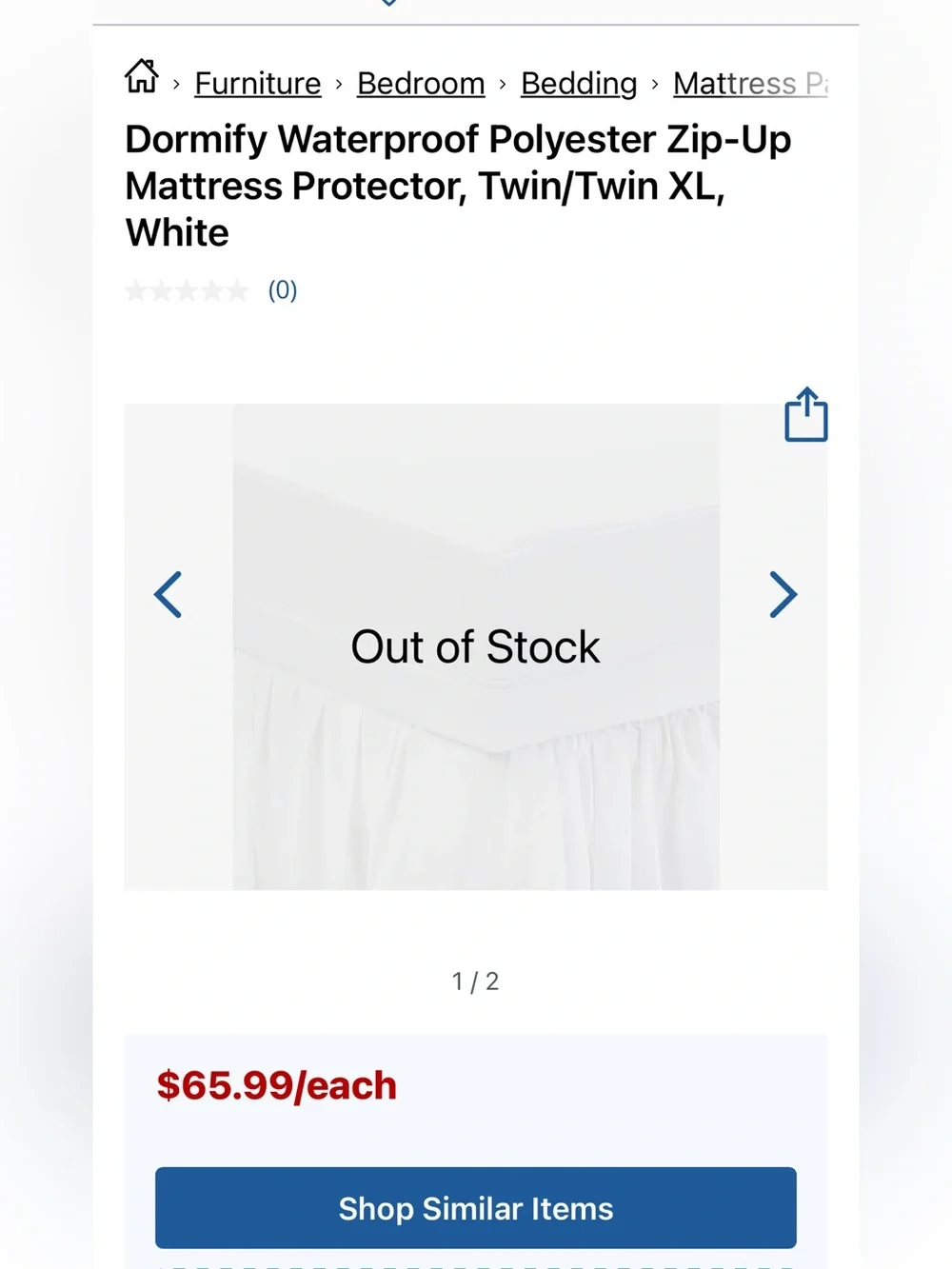 Dormify Waterproof Twin XL Mattress Protector - NWT - #2